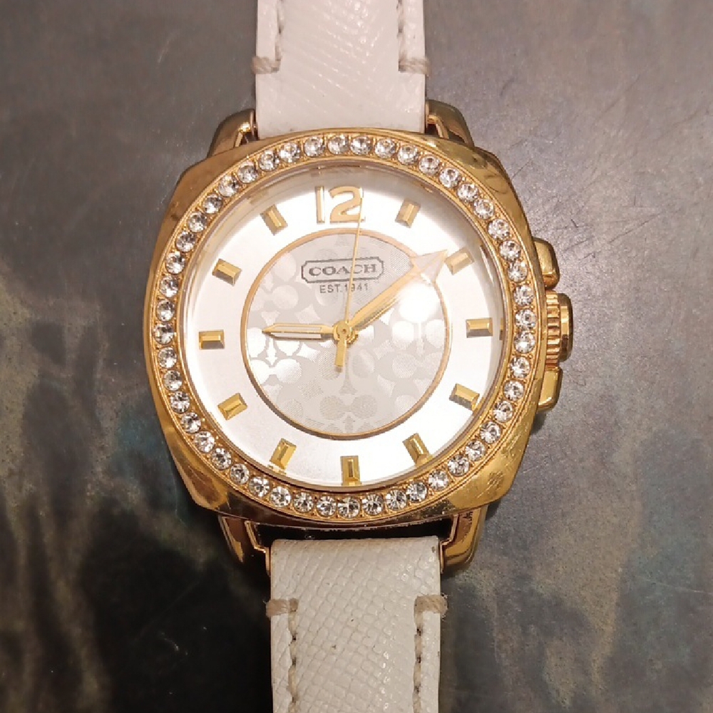 Coach Timepiece with Gold and White Details